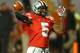 MIAMI GARDENS, FL - JANUARY 03: Braxton Miller #5 of the Ohio State Buckeyes warms up prior to the Discover Orange Bowl against the Clemson Tigers at Sun Life Stadium on January 3, 2014 in Miami Gardens, Florida. (Photo by Streeter Lecka/Getty Images)