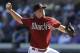SCOTTSDALE, AZ - FEBRUARY 26: Addison Reed #43 of the Arizona Diamondbacks pitching during the game against the Los Angeles Dodgers at Salt River Fields at Talking Stick on February 26, 2014 in Scottsdale, Arizona. (Photo by Mike McGinnis/Getty Images)