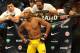 Jul 6, 2013; Las Vegas, NV, USA; Anderson Silva (yellow shorts) is introduced for his Middleweight Chamionship Bout at the MGM Grand Garden Arena. Chris Weidman defeated Anderson in a TKO in the second round. Mandatory Credit: Jayne Kamin-Oncea-USA TODAY Sports