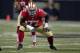 San Francisco 49ers guard Mike Iupati takes up his position during the second quarter of an NFL football game against the St. Louis Rams Thursday, Sept. 26, 2013, in St. Louis. (AP Photo/Tom Gannam)