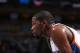 OKLAHOMA CITY, OK - May 31: Kevin Durant #35 of the Oklahoma City Thunder looks on against the San Antonio Spurs in Game 6 of the Western Conference Finals during the 2014 NBA Playoffs at the Chesapeake Arena on May 31, 2014 in Oklahoma City, Oklahoma. NOTE TO USER: User expressly acknowledges and agrees that, by downloading and/or using this photograph, user is consenting to the terms and conditions of the Getty Images License Agreement. Mandatory Copyright Notice: Copyright 2014 NBAE (Photo by Nathaniel S. Butler/NBAE via Getty Images)
