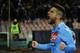 Napoli's Dries Mertens celebrates after scoring during a Serie A soccer match between Napoli and Inter Milan, at the San Paolo stadium in Naples, Italy, Sunday, Dec, 15, 2013. (AP Photo/Salvatore Laporta)