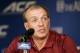 Florida State head coach Jimbo Fisher answers a question during a news conference at the Atlantic Coast Conference Football kickoff in Greensboro, N.C., Monday, July 21, 2014. (AP Photo/Chuck Burton)