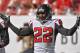 TAMPA, FL - NOVEMBER 17: Cornerback Asante Samuel #22 of the Atlanta Falcons looks for a call against the Tampa Bay Buccaneers November 17, 2013 at Raymond James Stadium in Tampa, Florida. Tampa won 41- 28. (Photo by Al Messerschmidt/Getty Images)
