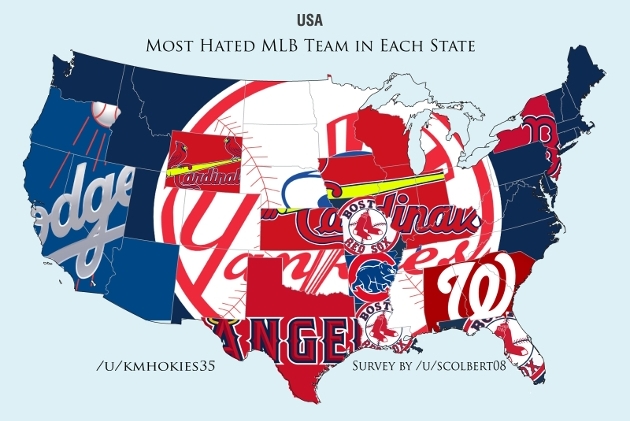 Reddit Survey Shows Which Mlb Teams Are The Most Hated In
