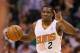 PHOENIX, AZ - MARCH 12: Eric Bledsoe #2 of the Phoenix Suns handles the ball during the NBA game against the Cleveland Cavaliers at US Airways Center on March 12, 2014 in Phoenix, Arizona. NOTE TO USER: User expressly acknowledges and agrees that, by downloading and or using this photograph, User is consenting to the terms and conditions of the Getty Images License Agreement. (Photo by Christian Petersen/Getty Images)