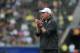 May 3, 2014; Eugene, OR, USA; Oregon Head coach Mark Hilfrich reacts during the Spring Game Autzen Stadium. Mandatory Credit: Scott Olmos-USA TODAY Sports
