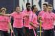 FC Barcelona's players exercise during a training session at the Sports Center FC Barcelona Joan Gamper in San Joan Despi, Spain, Friday, July 25, 2014. (AP Photo/Manu Fernandez)