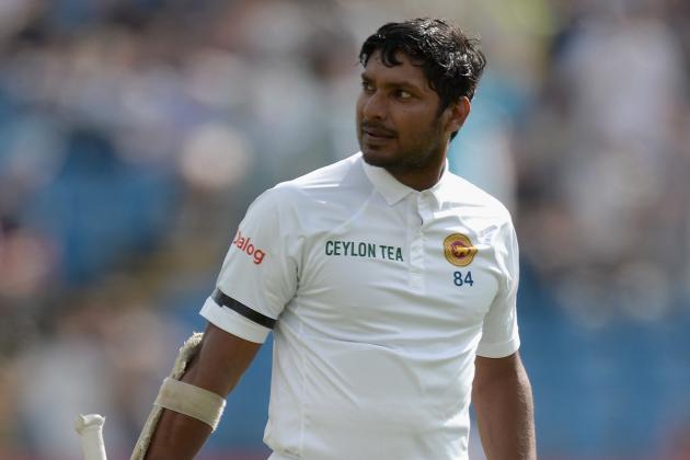 LEEDS, ENGLAND - JUNE 20:  Kumar Sangakkara of Sri Lanka leaves the field after being dismissed by Stuart Broad of England during day one of 2nd Investec Test match between England and Sri Lanka at Headingley Cricket Ground on June 20, 2014 in Leeds, England.  (Photo by Gareth Copley/Getty Images)