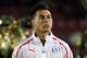 Chile's Eduardo Vargas before the start of a friendly match against Egypt in Santiago, Chile, Friday, May 30, 2014. (AP Photo/Luis Hidalgo)