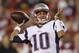 New England Patriots quarterback Jimmy Garoppolo passes the ball during the second half of an NFL football preseason game against the Washington Redskins in Landover, Md., Thursday, Aug. 7, 2014. (AP Photo/Connor Radnovich)