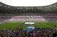 FC Bayern Munich players pose during an official team presentation in the Allianz Arena stadium for the new German soccer first division Bundesliga season, in Munich, southern Germany, Saturday, Aug. 9, 2014. 65,000 spectators attended the event. (AP Photo/Matthias Schrader)