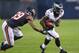 Aug 8, 2014; Chicago, IL, USA; Philadelphia Eagles running back Henry Josey (34) carries the ball as Chicago Bears defensive back Al Louis-Jean (39) chases during the second half of a preseason game at Soldier Field. The Bears won 34-28. Mandatory Credit: Dennis Wierzbicki-USA TODAY Sports