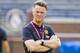 Manchester United manager Louis van Gaal watches his team during a training session, Friday, Aug. 1, 2014, at Michigan Stadium in Ann Arbor, Mich. Real Madrid will face Manchester United in a Guinness International Champions Cup match Saturday at this college football stadium. (AP Photo/Tony Ding)