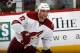 Phoenix Coyotes left winger Paul Bissonnette warms up before facing the Colorado Avalanche in the first period of an NHL hockey game in Denver on Friday, Feb. 12, 2010. (AP Photo/David Zalubowski)