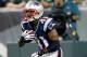 PHILADELPHIA, PA - AUGUST 09: Justin Green #41 of the New England Patriots carries the ball against the Philadelphia Eagles on August 9, 2013 at Lincoln Financial Field in Philadelphia, Pennslyvania. (Photo by Elsa/Getty Images)