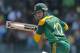 South African batsman Quinton de Kock watches after playing a shot against Sri Lanka during their first one-day international cricket match in Colombo, Sri Lanka, Sunday, July 6,2014. (AP Photo/Eranga Jayawardena)