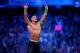 John Cena celebrates his win during Wrestlemania XXX at the Mercedes-Benz Super Dome in New Orleans on Sunday, April 6, 2014. (Jonathan Bachman/AP Images for WWE)