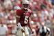 TALLAHASSEE, FL - APRIL 12: Jameis Winston #5 of the Garnet team reacts to a pass against the Gold team during Florida State's Garnet and Gold spring game at Doak Campbell Stadium on April 12, 2014 in Tallahassee, Florida. (Photo by Stacy Revere/Getty Images)