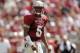 TALLAHASSEE, FL - APRIL 12: Jameis Winston #5 of the Garnet team reacts to a pass against the Gold team during Florida State's Garnet and Gold spring game at Doak Campbell Stadium on April 12, 2014 in Tallahassee, Florida. (Photo by Stacy Revere/Getty Images)