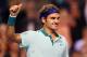 TORONTO, ON - AUGUST 08: Roger Federer of Switzerland celebrates his quarterfinals win against David Ferrer of Spain during Rogers Cup at Rexall Centre at York University on August 8, 2014 in Toronto, Canada. (Photo by Ronald Martinez/Getty Images)