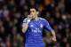 Real Madrid's Angel Di Maria from Argentina celebrates after scoring against Valencia during their La Liga soccer match at the Mestalla stadium in Valencia, Spain, Sunday, Dec. 22, 2013. (AP Photo/Alberto Saiz)
