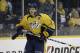 Nashville Predators forward Patric Hornqvist, of Sweden, warms up before the first period of an NHL hockey game against the Calgary Flames Tuesday, Jan. 14, 2014, in Nashville, Tenn. (AP Photo/Mark Humphrey)