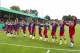 Players of Bayern Munich celebrate after the German soccer cup first round match between SC Preussen Muenster and FC Bayern Munich in Muenster, Germany, Sunday, Aug. 17, 2014. Munich won by 4-1. (AP Photo/Joerg Sarbach)