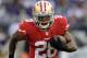 San Francisco 49ers running back Carlos Hyde rushes the ball in the first half of an NFL preseason football game against the Baltimore Ravens, Thursday, Aug. 7, 2014, in Baltimore. (AP Photo/Gail Burton)