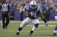 Indianapolis Colts' Trent Richardson (34) runs during the first half of an NFL football game against the Jacksonville Jaguars Sunday, Dec. 29, 2013, in Indianapolis. (AP Photo/AJ Mast)