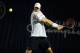 WINSTON SALEM, NC - AUGUST 20: John Isner returns a shot from Mikhail Kukushkin of Kazakhstan during the Winston-Salem Open at Wake Forest University on August 20, 2014 in Winston Salem, North Carolina. (Photo by Jared C. Tilton/Getty Images)