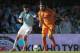Real Madrid's Sami Khedira, right, vies for the ball with Celta's Manuel Agudo “Nolito”, during a Spanish La Liga soccer match at the Balaidos stadium in Vigo, Spain, Sunday, May 11, 2014. (AP Photo/Lalo R. Villar)