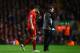 LIVERPOOL, ENGLAND - JANUARY 05: Daniel Agger of Liverpool goes off to receive treatment during the Budweiser FA Cup third round match between Liverpool and Oldham Athletic at Anfield on January 5, 2014 in Liverpool, England. (Photo by Clive Mason/Getty Images)