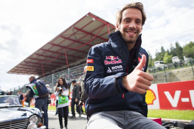 SPA, BELGIUM - AUGUST 24: Jean-Eric Vergne of Toro Rosso and France ahead of the Belgium F1 Grand Prix at Circuit de Spa-Francorchamps on August 24, 2014 in Spa, Belgium. (Photo by Peter Fox/Getty Images)