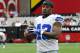 Aug 17, 2013; Phoenix, AZ, USA; Dallas Cowboys defensive back Jakar Hamilton (43) practices during warm ups before the first quarter against the Arizona Cardinals at University of Phoenix Stadium. The Cardinals defeated the Cowboys 12-7. Mandatory Credit: Casey Sapio-USA TODAY Sports