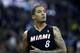 Miami Heat forward Michael Beasley during the second half of an NBA basketball game against teh Sacramento Kings in Sacramento, Calif., on Friday, Dec. 27, 2013.(AP Photo/Steve Yeater)