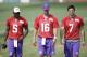 Minnesota Vikings quarterbacks, from left, Teddy Bridgewater, Matt Cassel and Christian Ponder walk to the field before an NFL football training camp practice, Friday, Aug. 1, 2014, in Mankato, Minn. (AP Photo/Charlie Neibergall)