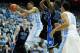 CHAPEL HILL, NC - FEBRUARY 20: J.P. Tokoto #13 of the North Carolina Tar Heels drives to the basket against the Duke Blue Devils during their game at the Dean Smith Center on February 20, 2014 in Chapel Hill, North Carolina. North Carolina won 74-66. (Photo by Grant Halverson/Getty Images)
