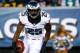 Philadelphia Eagles' LeSean McCoy rushes during the first half of an NFL preseason football game against the Pittsburgh Steelers, Thursday, Aug. 21, 2014, in Philadelphia. (AP Photo/Matt Rourke)
