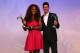 PARIS, FRANCE - JUNE 04: Serena Williams of United States of America and Novak Djokovic of Serbia pose with their Singles World Champion Awards during the ITF World Champions Dinner at Pavillion D'Armenonville on June 4, 2013 in Paris, France. (Photo by Matthew Stockman/Getty Images)