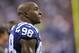 Indianapolis Colts outside linebacker Robert Mathis (98) watches action against the Kansas City Chiefs during the first half of an NFL wild-card playoff football game Saturday, Jan. 4, 2014, in Indianapolis. (AP Photo/AJ Mast)