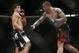 Lyoto Machida, left, in action against Thiago Silva during their UFC light heavyweight mixed martial art match Saturday, January 31, 2009 at The MGM Grand Garden Arena in Las Vegas. Machida won by 1st round KO. (AP Photo/Eric Jamison)