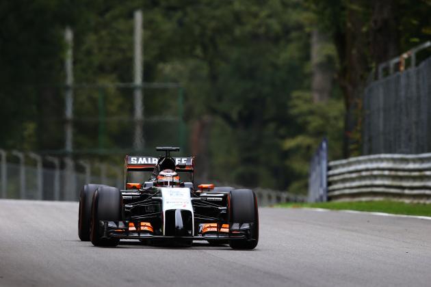 MONZA, ITALY - SEPTEMBER 05:  Nico Hulkenberg of Germany and Force India drives during Practice ahead of the F1 Grand Prix of Italy at Autodromo di Monza on September 5, 2014 in Monza, Italy.  (Photo by Mark Thompson/Getty Images)