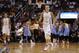 Phoenix Mercury forward Diana Taurasi reacts to a foul call against her during the second half of Game 2 of the WNBA basketball finals against the Chicago Sky, Tuesday, Sept. 9, 2014, in Phoenix. (AP Photo/Matt York)
