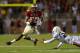 TALLAHASSEE, FL - NOVEMBER 02: Rashad Greene #80 of the Florida State Seminoles runs after a catch during a game against the Miami Hurricanes at Doak Campbell Stadium on November 2, 2013 in Tallahassee, Florida. (Photo by Mike Ehrmann/Getty Images)