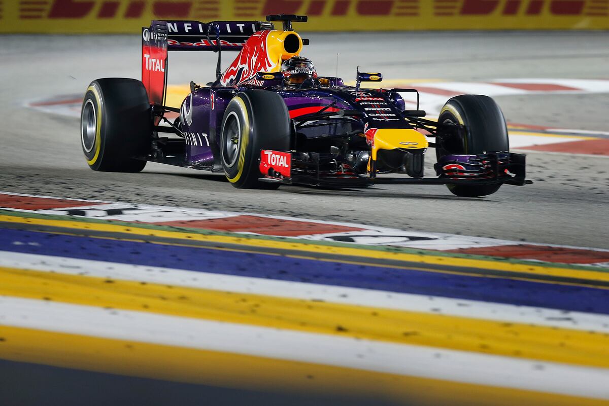 Sebastian Vettel racing in 2014 season