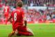 LIVERPOOL, ENGLAND - APRIL 27: Steven Gerrard of Liverpool on his knees during the Barclays Premier League match between Liverpool and Chelsea at Anfield on April 27, 2014 in Liverpool, England. (Photo by Clive Brunskill/Getty Images)