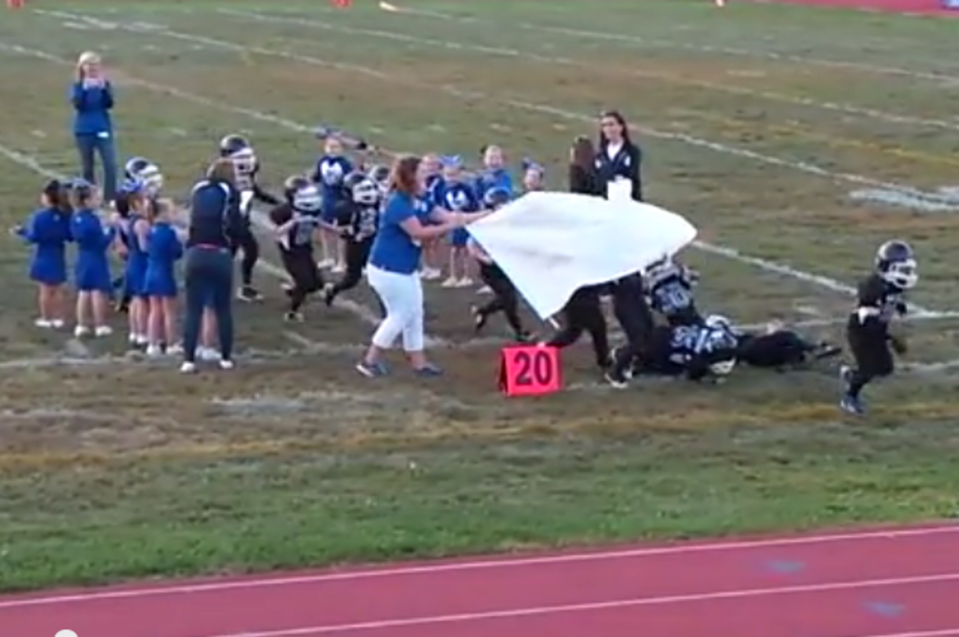 Youth Football Team Stopped By Own Banner Bleacher Report