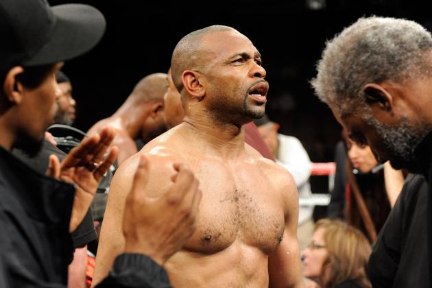 LAS VEGAS - APRIL 03:  Roy Jones Jr. appears in the ring after his loss by unanimous decision to Bernard Hopkins in their light heavyweight bout at the Mandalay Bay Events Center April 3, 2010 in Las Vegas, Nevada.  (Photo by Ethan Miller/Getty Images)