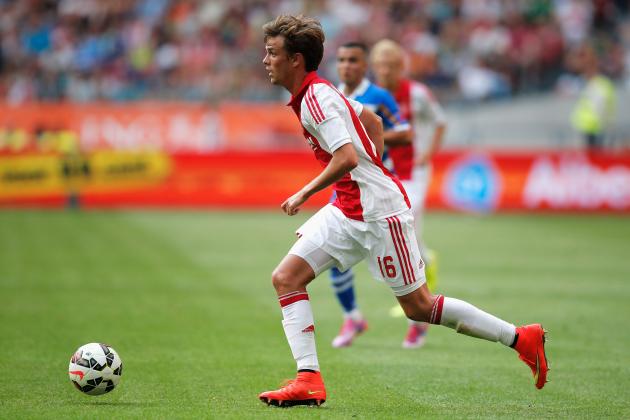 AMSTERDAM, NETHERLANDS - AUGUST 03:  Lucas Andersen of Ajax in action during the 19th Johan Cruijff Shield match between Ajax Amsterdam and PEC Zwolle at the Amsterdam ArenA on August 3, 2014 in Amsterdam, Netherlands.  (Photo by Dean Mouhtaropoulos/Getty Images)